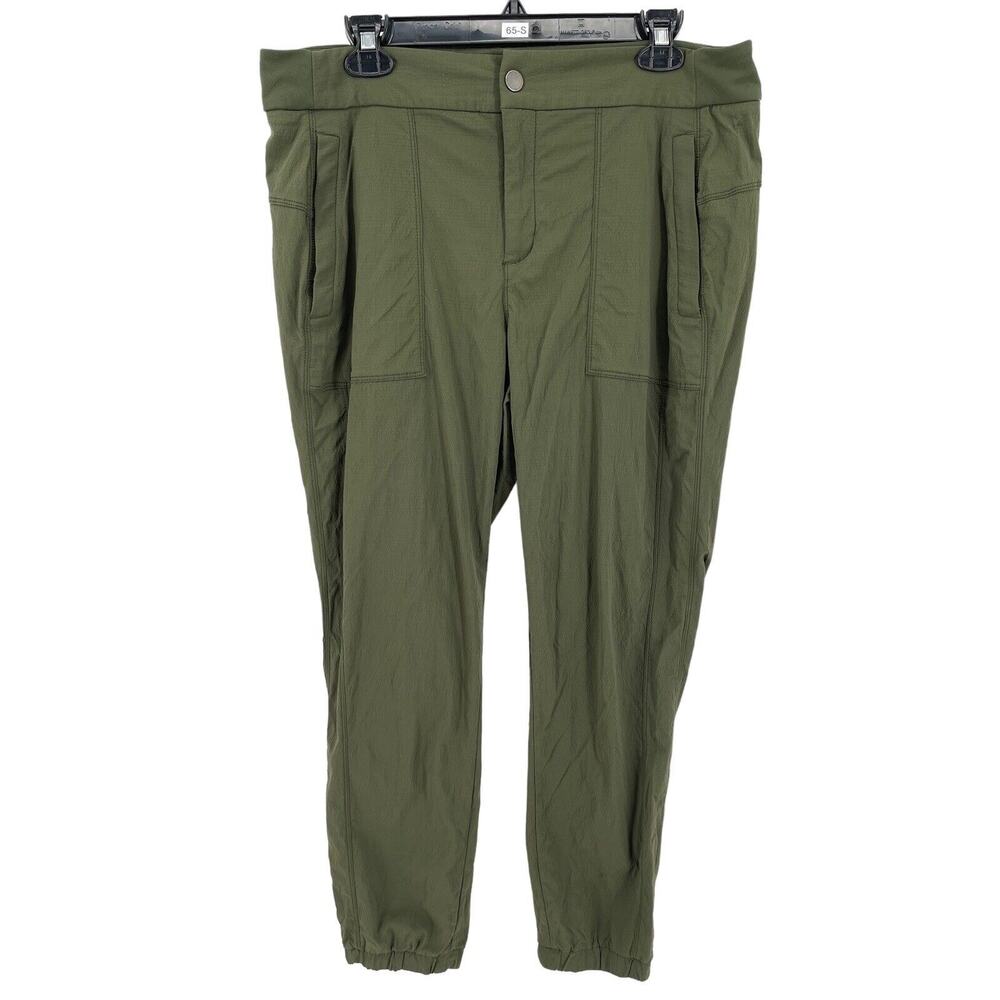 Athleta Women's Olive Green Trekkie Jogger 2.0 Hike Commute Travel Pants 14